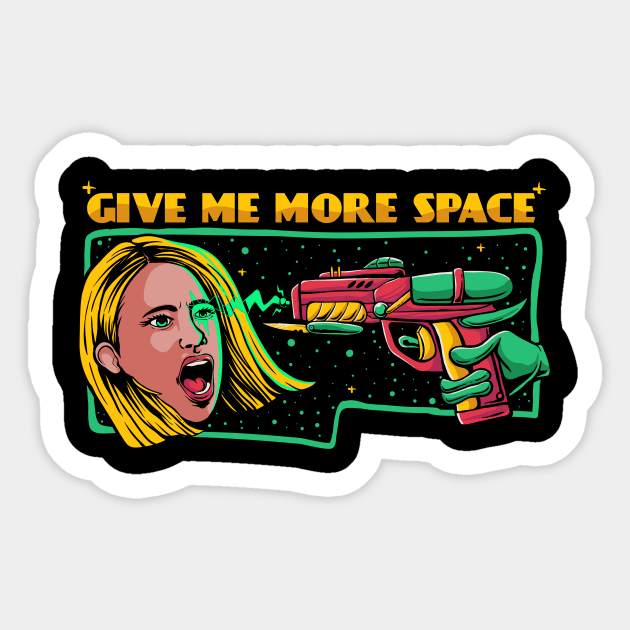 give me more space Sticker by PlasticGhost